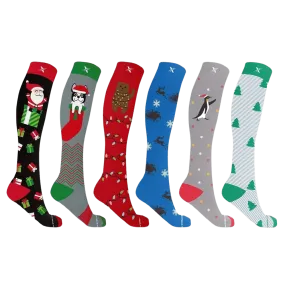 XMAS Graduated Socks (6-Pairs)